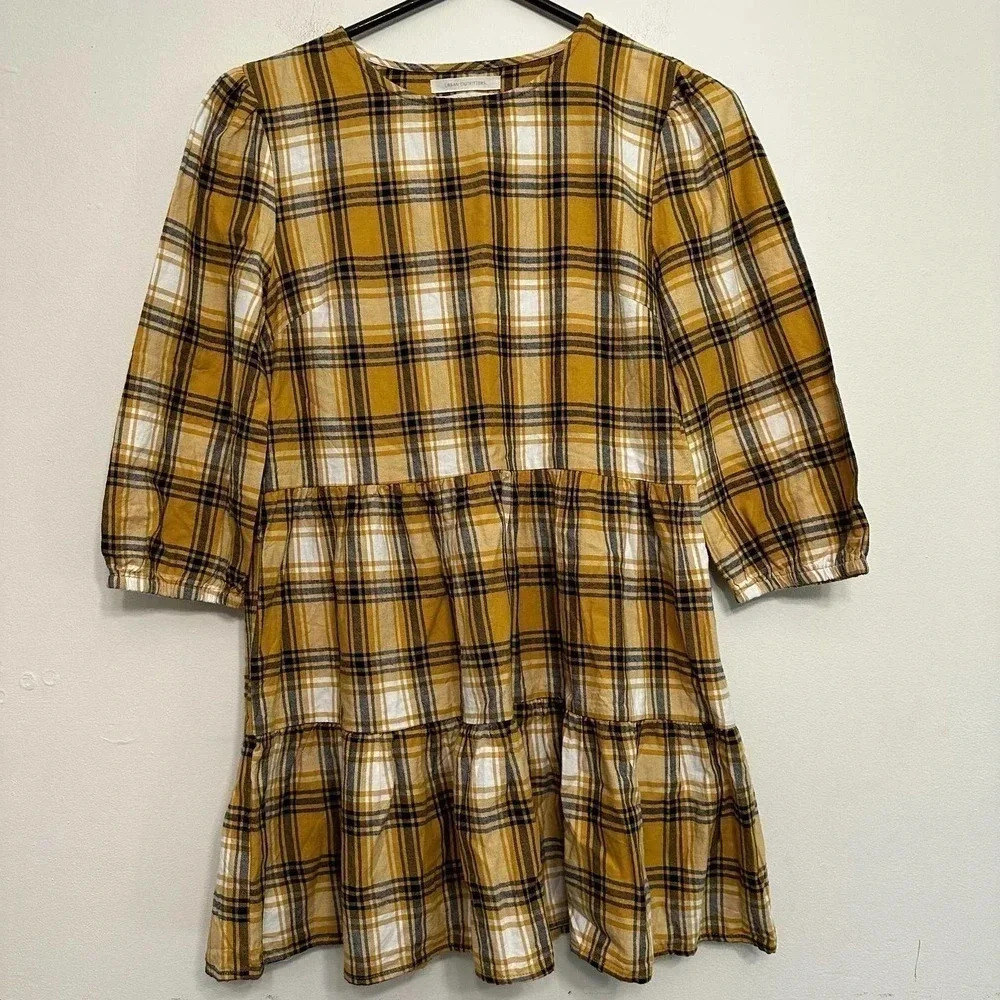Urban Outfitter’s Plaid Tiered Babydoll dress. Size XS